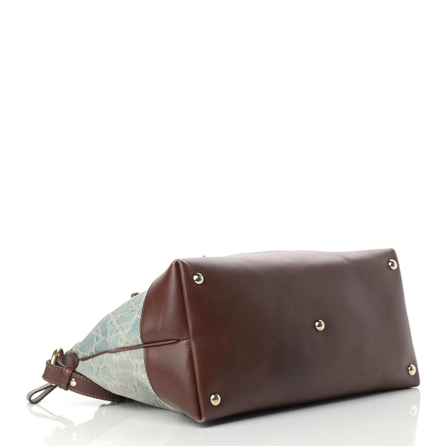 Denim Monogram Valentine Top Handle Bag