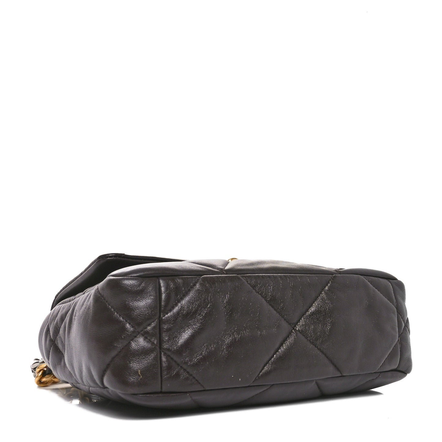 Lambskin Quilted Medium Chanel 19 Flap Dark Brown