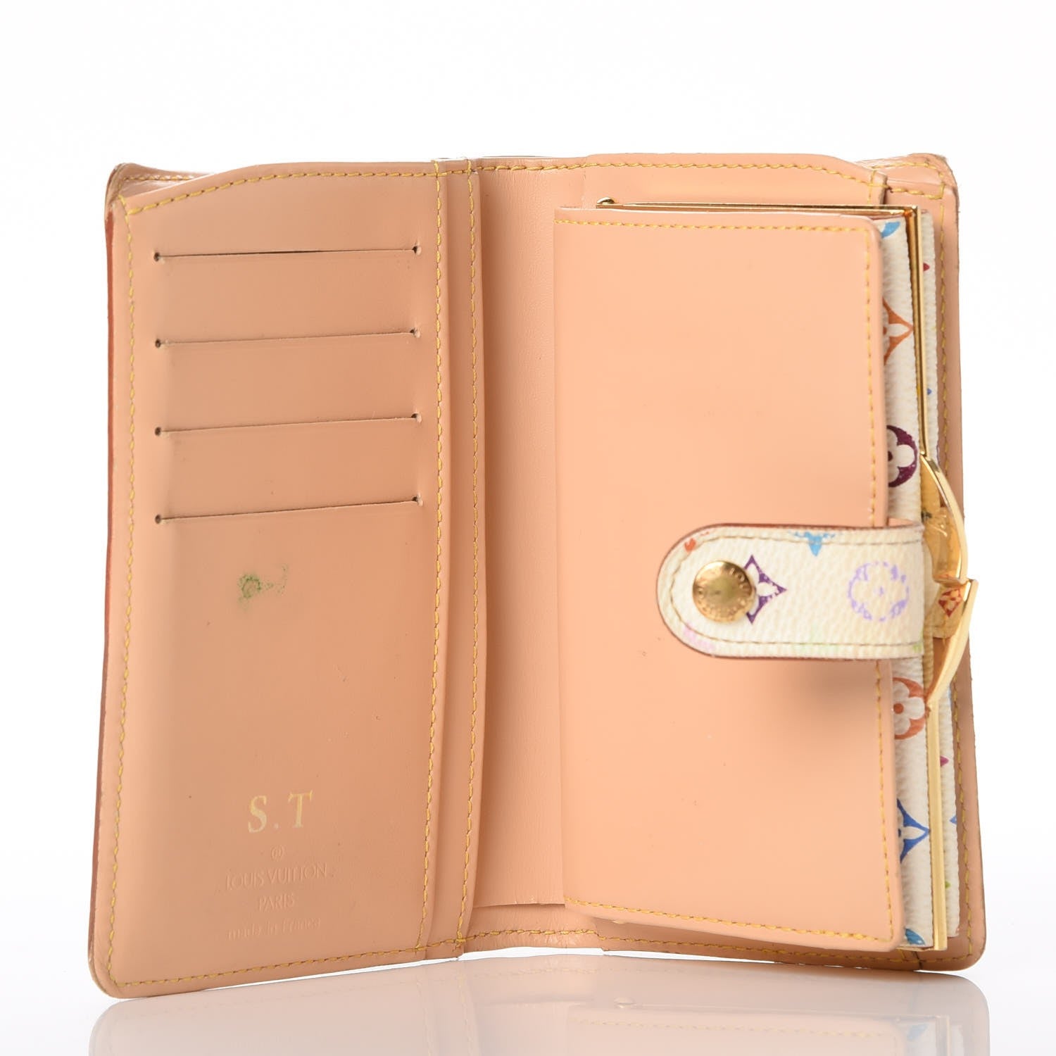 Louis Vuitton Monogram Multicolor French Purse Wallet White 8 of 13