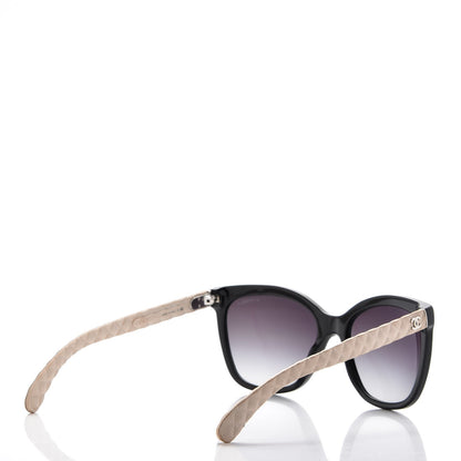Chanel Quilted CC Sunglasses 5288-Q Black Tan 3 of 8