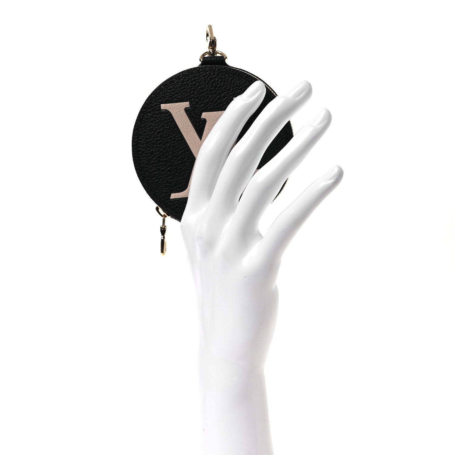 Louis Vuitton Empreinte Monogram Giant Round Coin Purse Black Beige 2 of 6