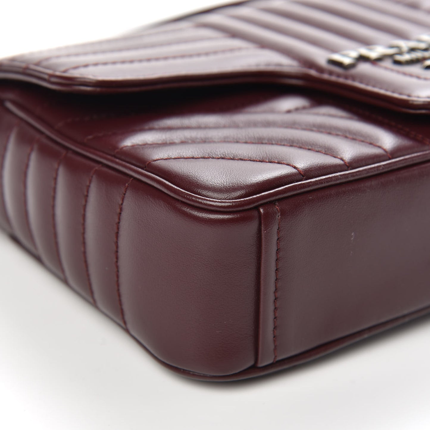 Soft Calfskin Impunture Diagramme Small Chain Flap Shoulder Bag Granato