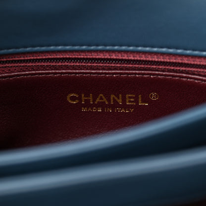 Chanel Lambskin Quilted Small Trendy CC Flap Dual Handle Bag Blue 6 of 10