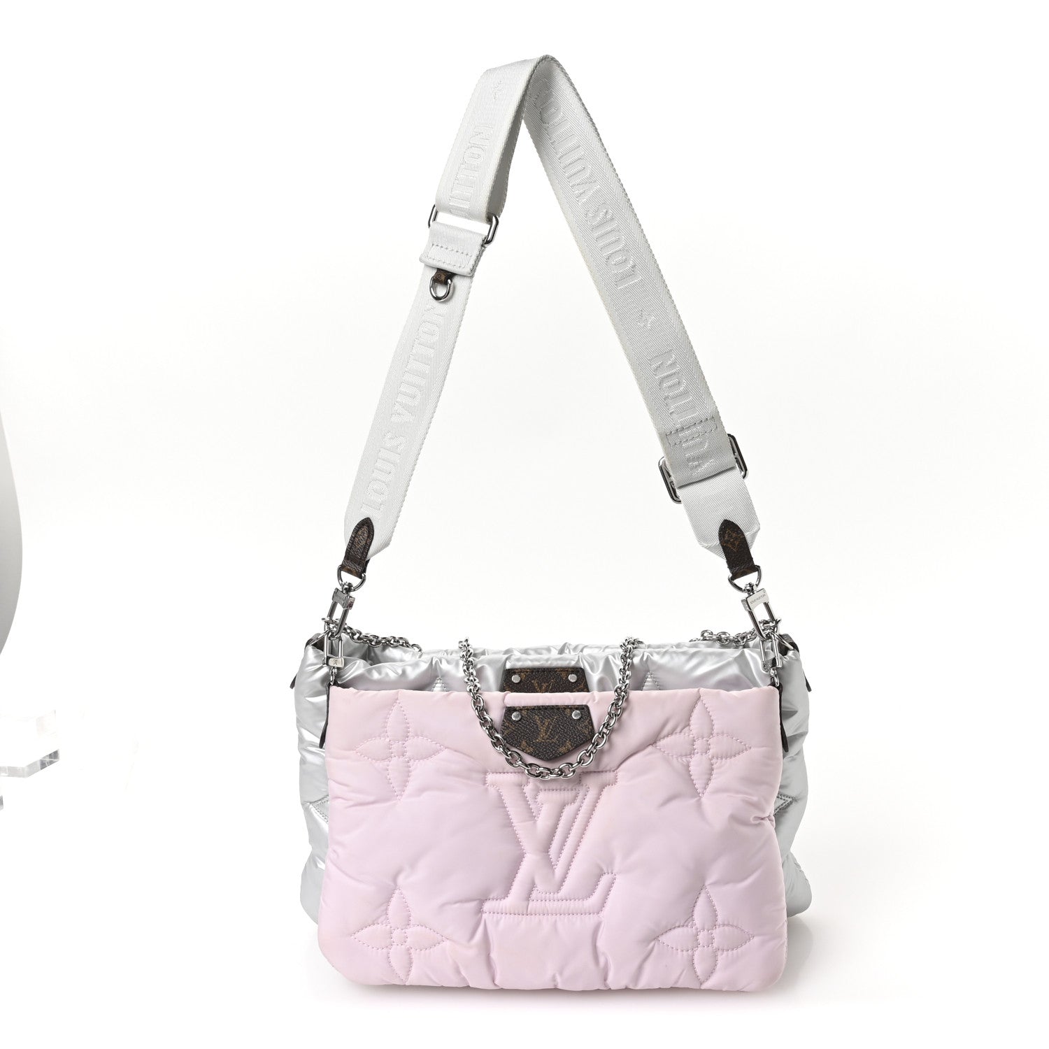Louis Vuitton Econyl Monogram Pillow Maxi Multi Pochette Accessories Silver Pale Pink 1 of 17