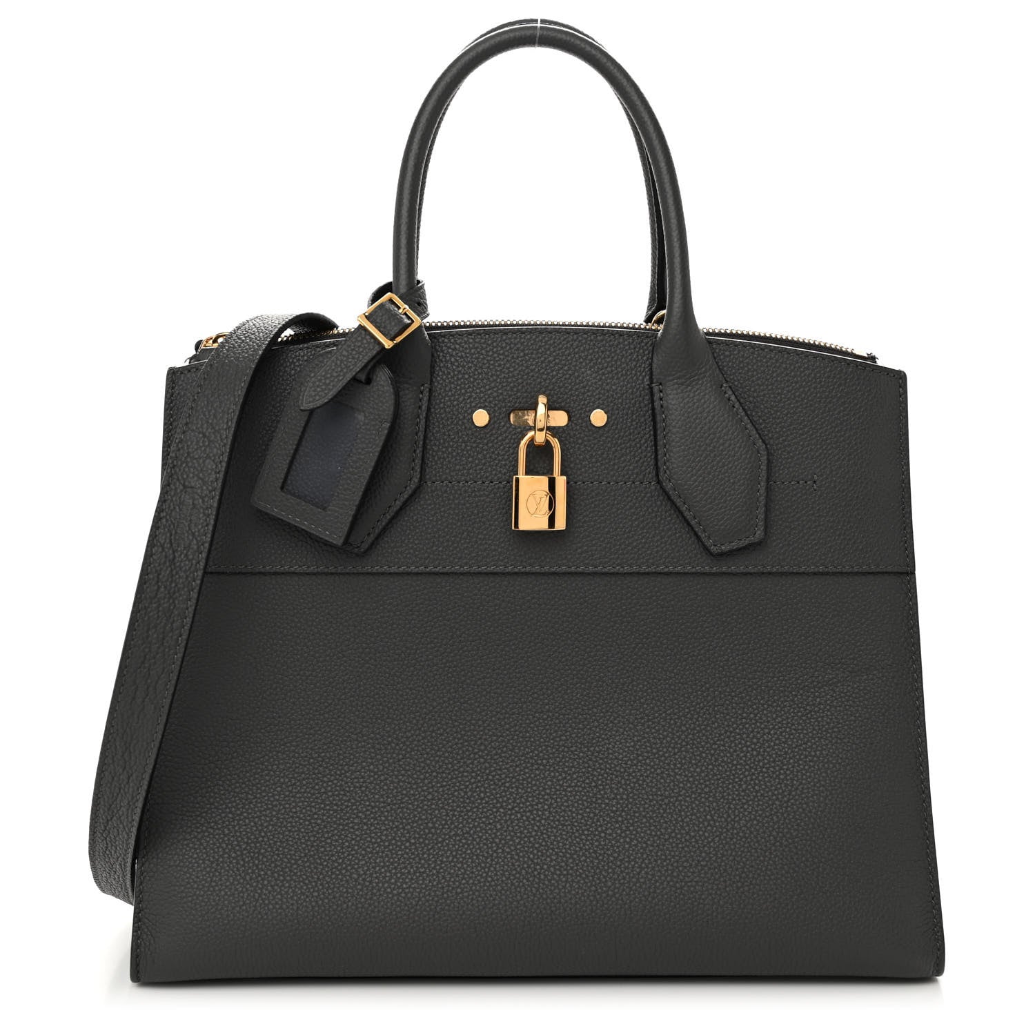 Louis Vuitton Taurillon City Steamer MM Gris 1 of 9