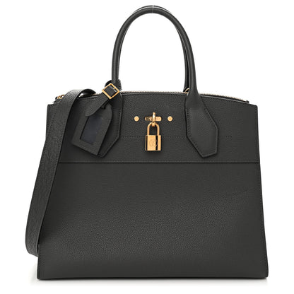 Louis Vuitton Taurillon City Steamer MM Gris 1 of 9
