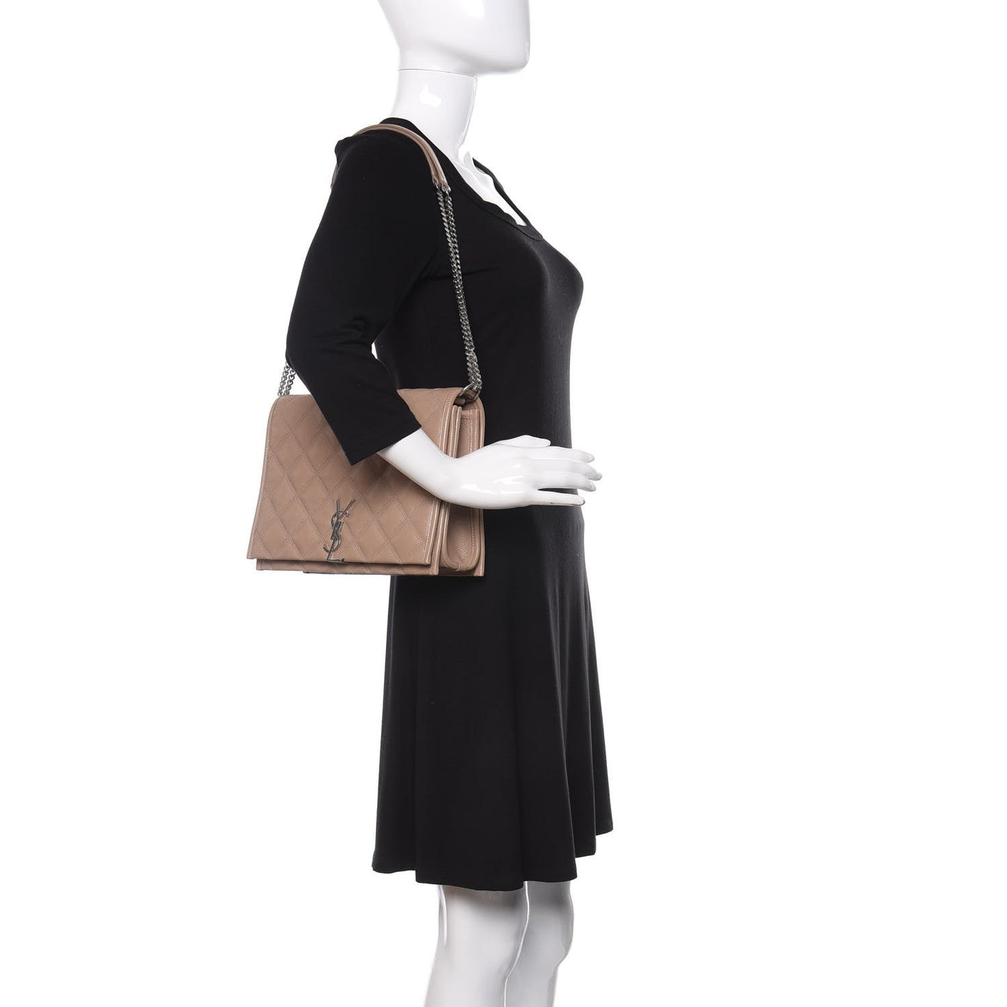 Lambskin Quilted Small Becky Chain Bag Gold Sand