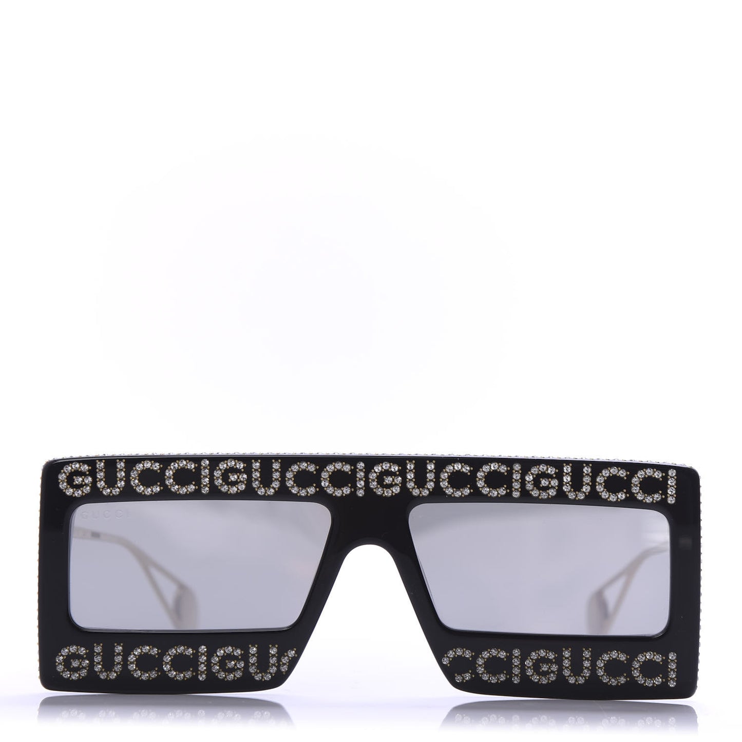 Acetate Crystal Mask-Frame Sunglasses GG0431S Black
