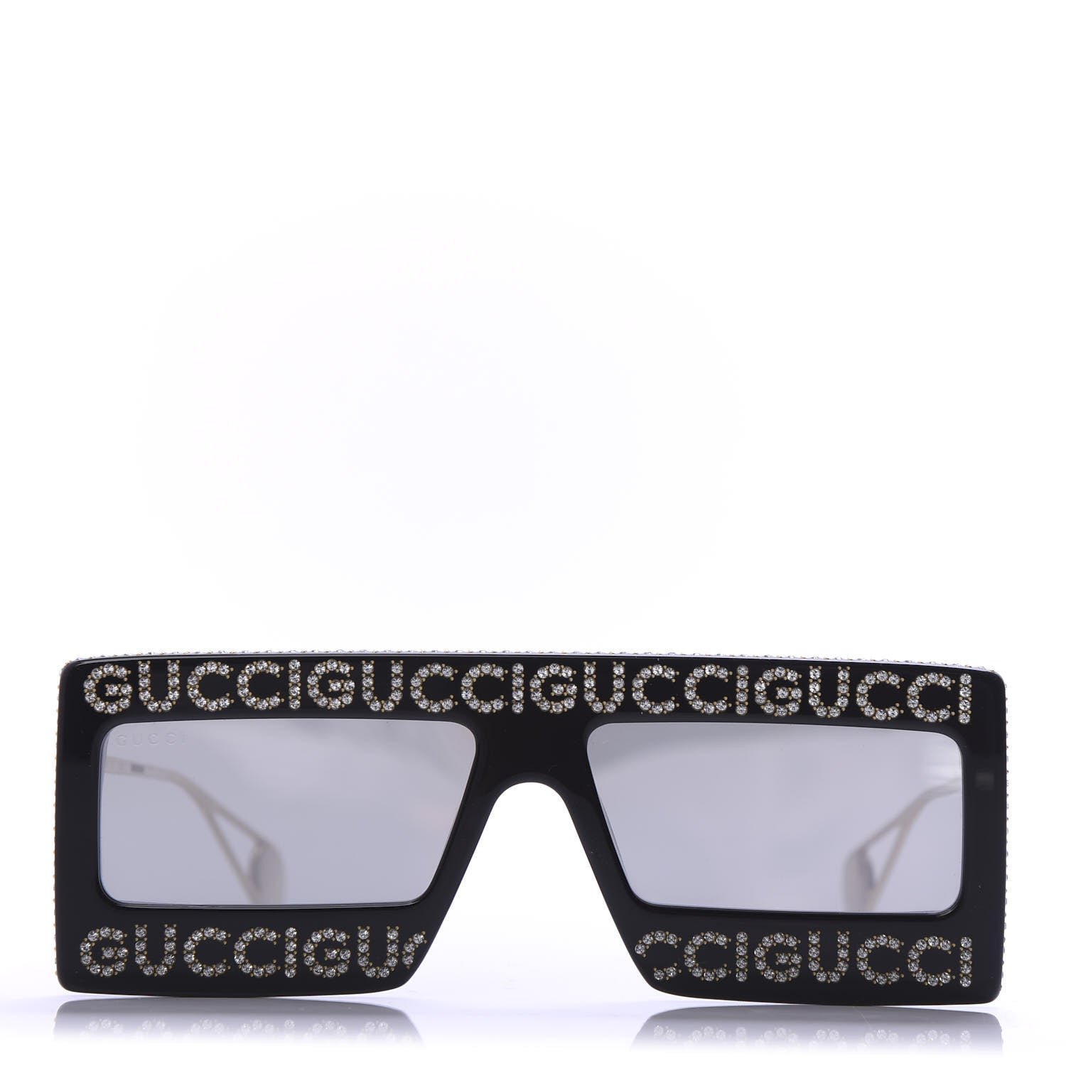 Gucci Acetate Crystal Mask-Frame Sunglasses GG0431S Black 3 of 8