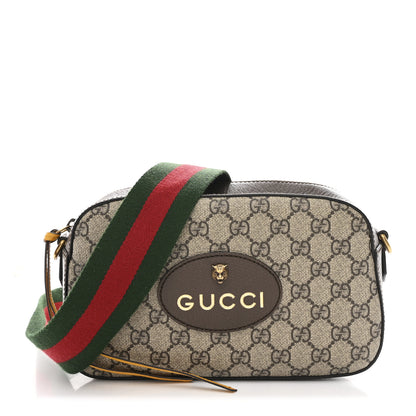Gucci GG Supreme Monogram Web Neo Vintage Shoulder Bag Beige New Acero Crop 1 of 11