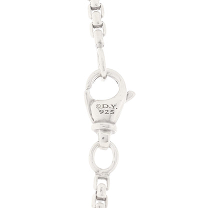 David Yurman Sterling Silver Chevron Cross Pendant Necklace 5 of 6