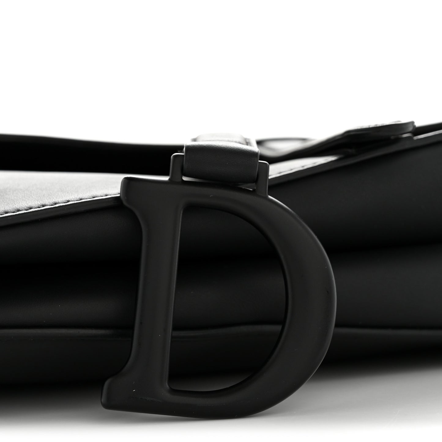 Ultra Matte Calfskin Saddle Bag Black