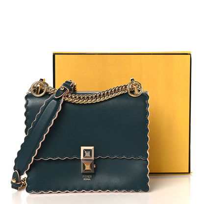 Fendi Vitello Liberty Scalloped Studded Small Kan I Shoulder Bag Amazzonia 11 of 11