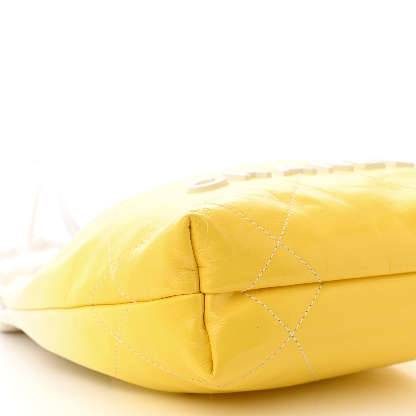Patent Gradient Calfskin Quilted Mini Chanel 22 White Yellow