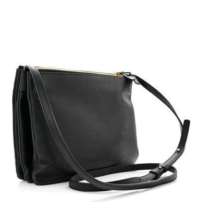 Celine Lambskin Large Trio Crossbody Bag Black 3 of 11