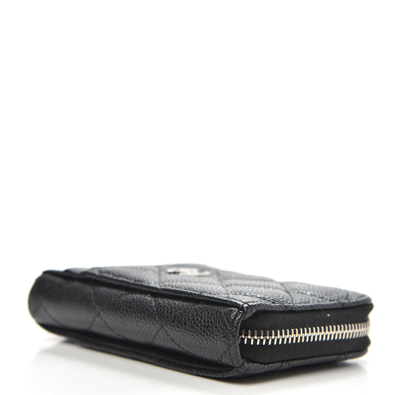 Chanel Caviar Quilted Zip Card Holder Black 6 of 16