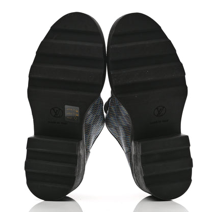 Louis Vuitton Monogram LV Pop Derby Platform Shoes 40 Blue 6 of 10