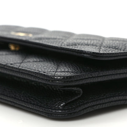 Chanel Caviar Quilted Wallet on Chain WOC Black 8 of 9