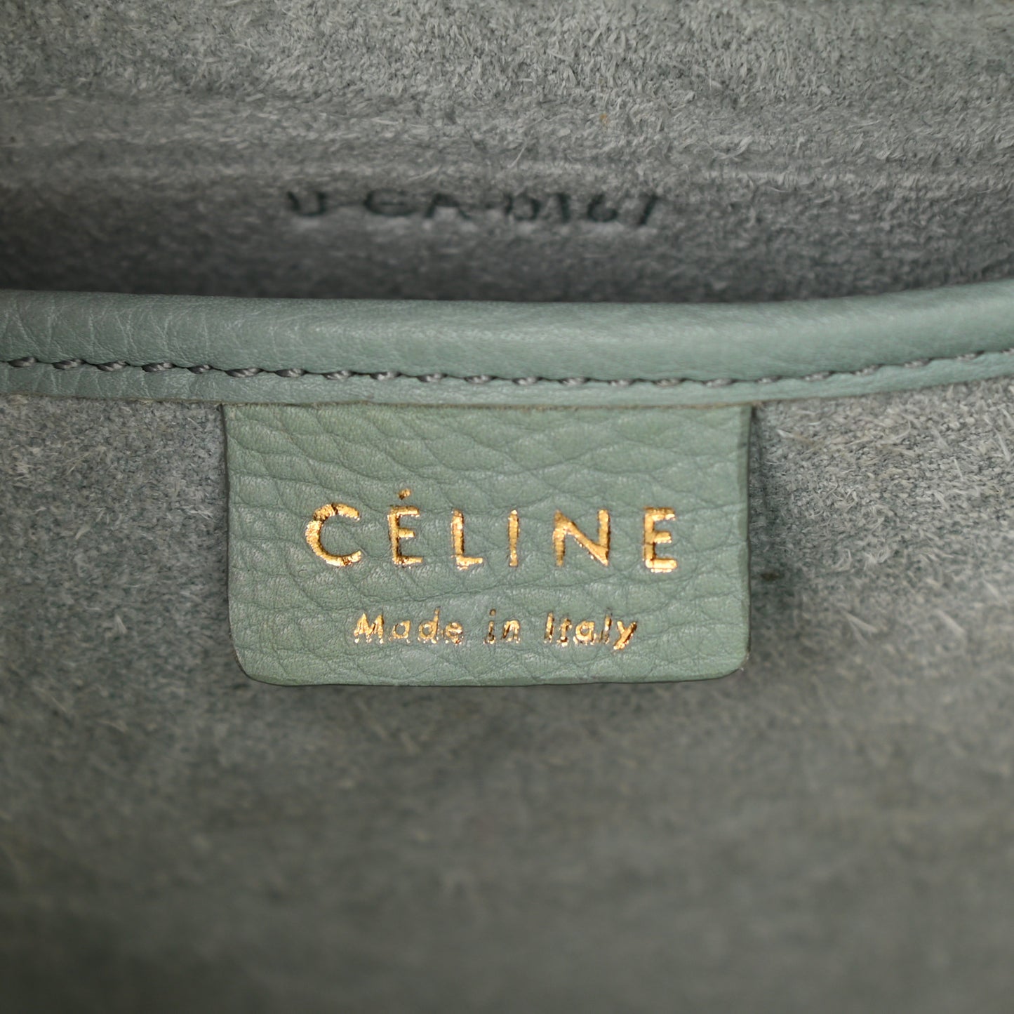 Drummed Calfskin Nano Luggage Almond