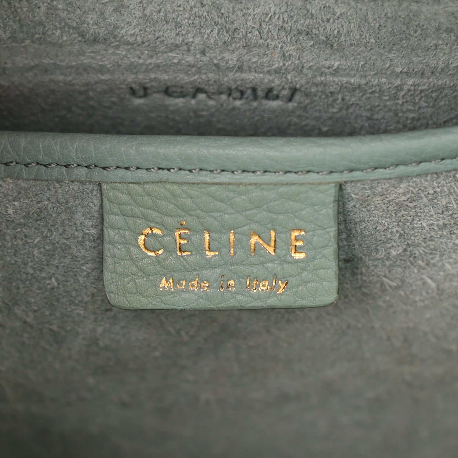 Celine Drummed Calfskin Nano Luggage Almond 6 of 14