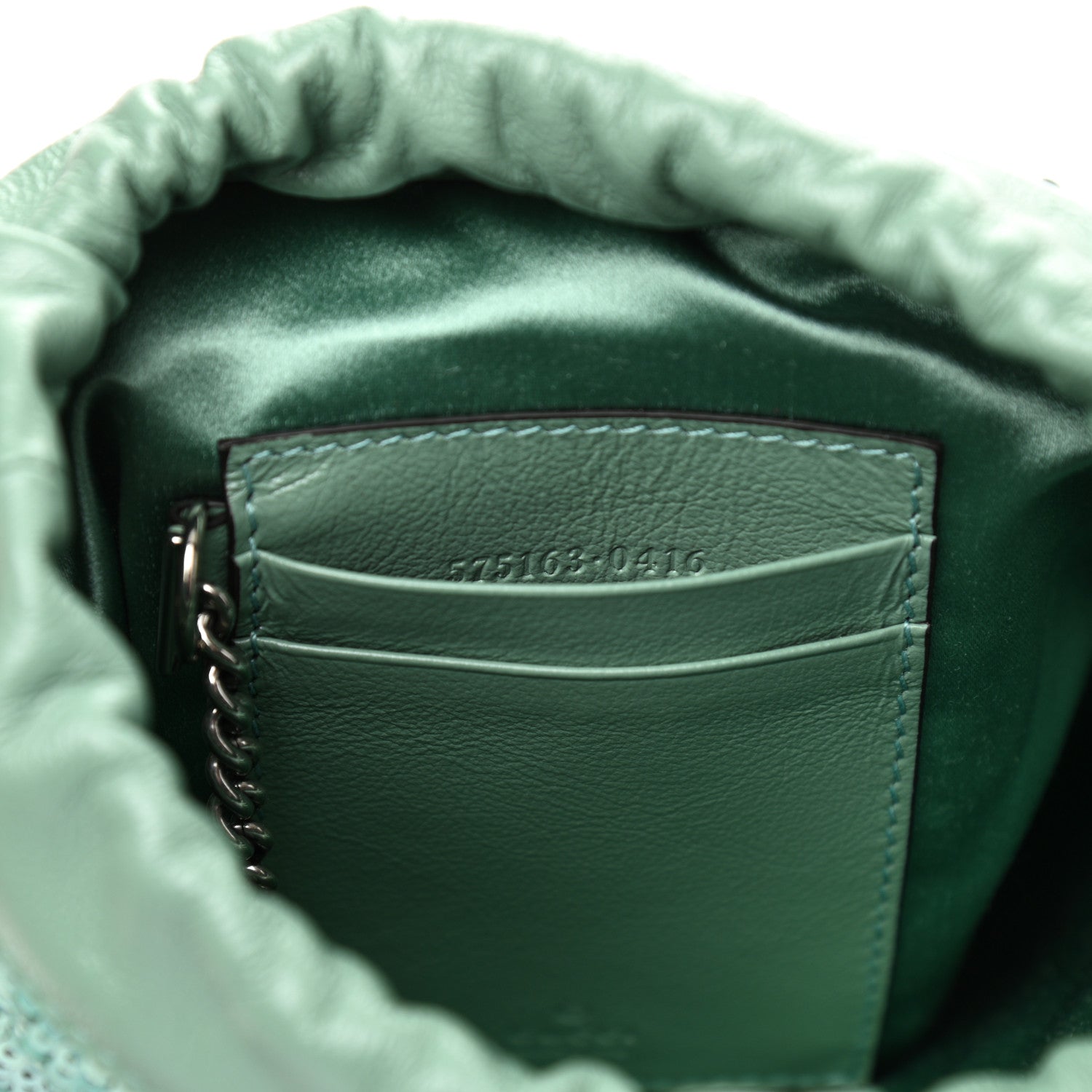 Gucci Sequin Mini GG Marmont 2.0 Bucket Bag Water Green Verde Chiaro Light Water Green 8 of 8