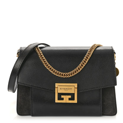 Givenchy Goatskin Suede Mini GV3 Shoulder Bag Black 1 of 8