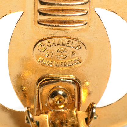 Chanel Metal CC Turnlock Clip On Earrings Gold 4 of 4