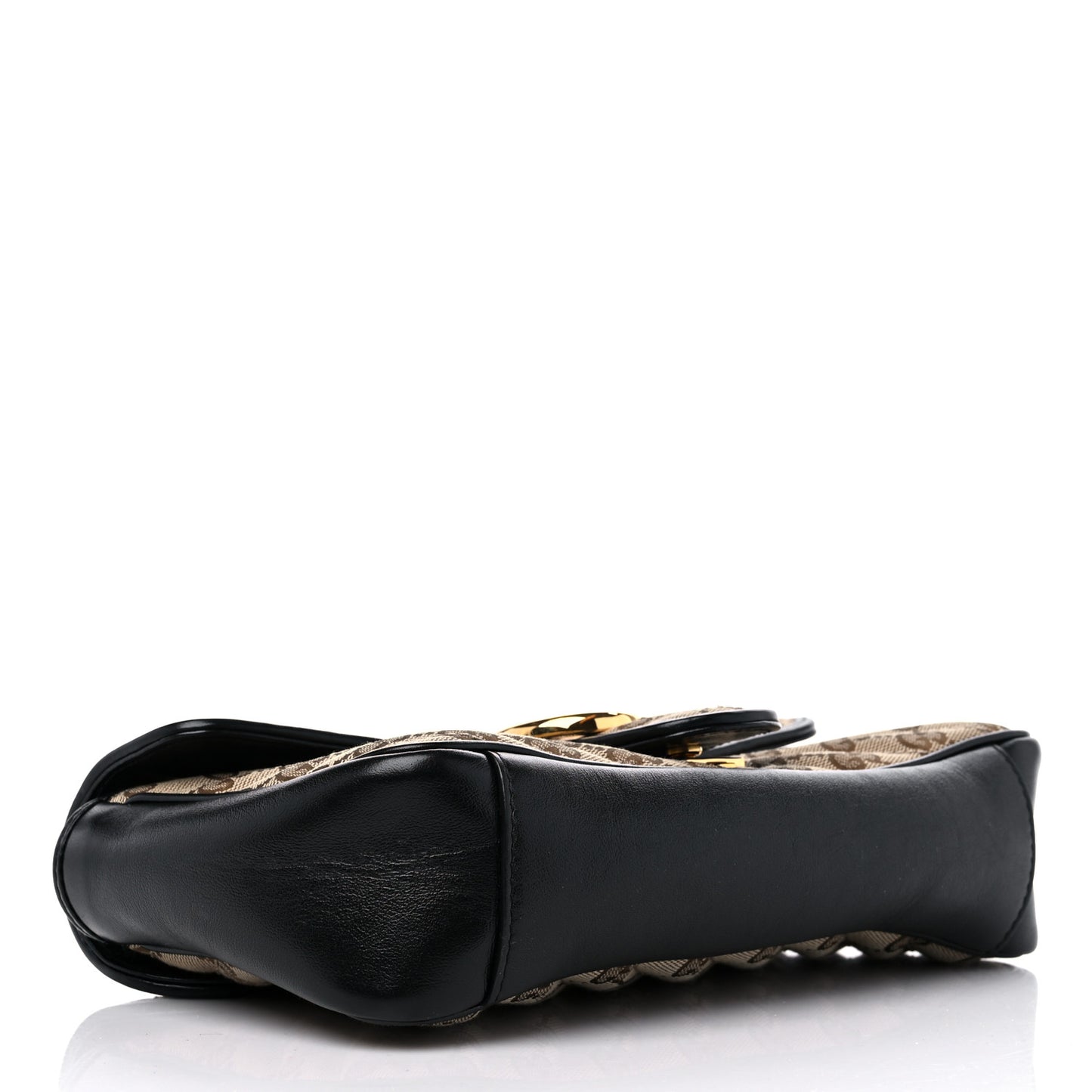 Monogram Matelasse Diagonal Small GG Marmont Shoulder Bag Beige Black