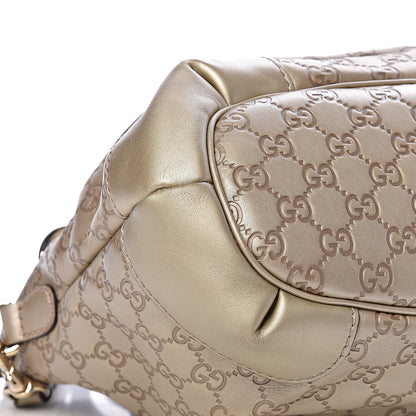 Gucci Metallic Soft Guccissima Medium Sukey Top Handle Bag Champagne 9 of 10