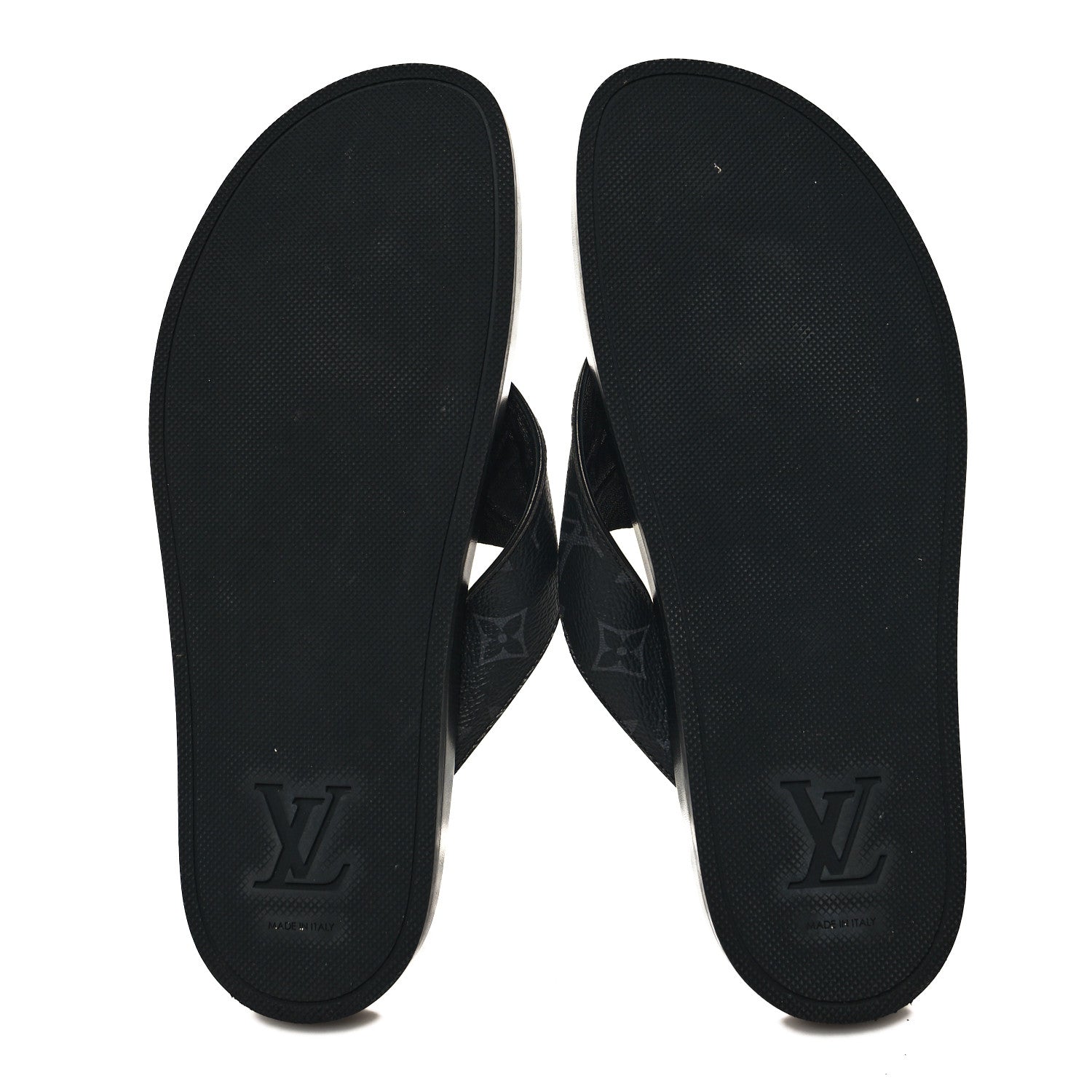 Louis Vuitton Monogram Eclipse Mens Mirabeau Thong Sandals 8.5 5 of 7