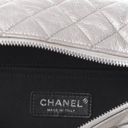 Chanel Metallic Calfskin Camera Case Silver 5 of 10