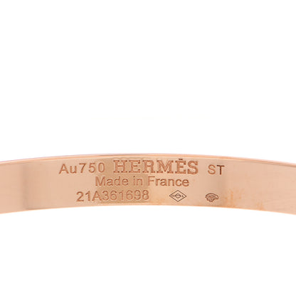 Hermes 18K Rose Gold Diamond PM H D'Ancre Bracelet ST 3 of 4