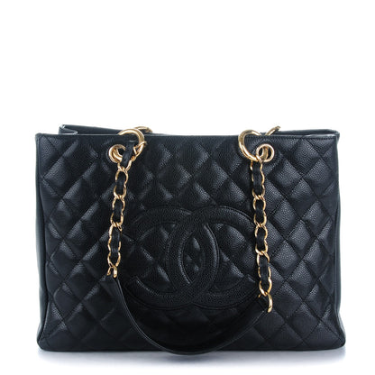 Chanel Caviar Quilted Grand Shopping Tote GST Black 1 of 7