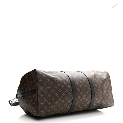 Louis Vuitton Monogram Macassar Keepall Bandouliere 55 4 of 10