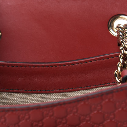 Gucci Soft Microguccissima Mini Emily Chain Shoulder Bag Rosso 10 of 11