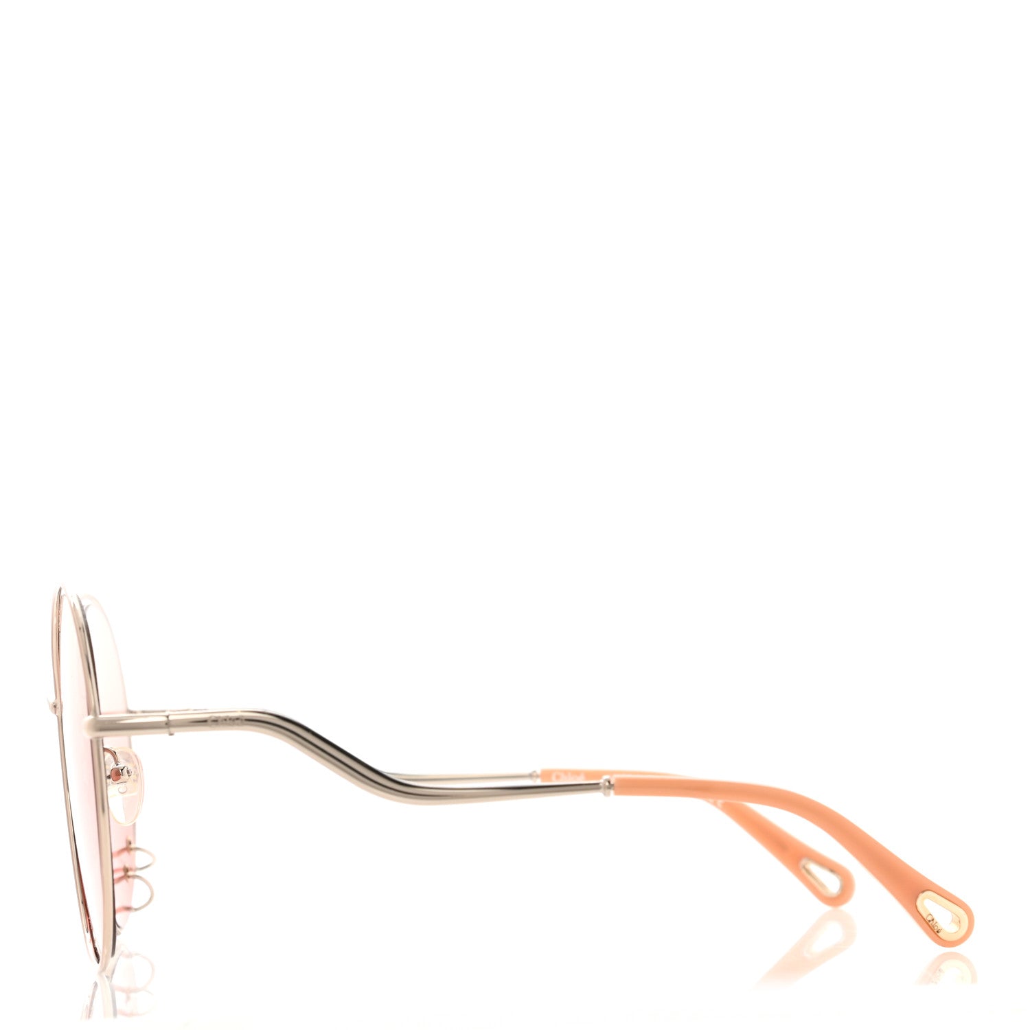 Chloe Oversize Round Sunglasses CE153S Gold Pink 2 of 7