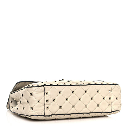 Valentino Garavani Nappa Medium Rockstud Spike Shoulder Bag Light Ivory 4 of 21