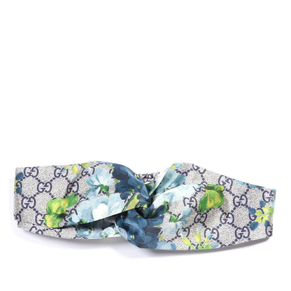 Gucci Silk Monogram Blooms Print Headband Blue 1 of 3