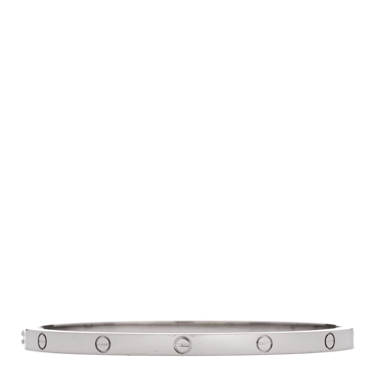 Cartier 18K White Gold Small LOVE Bracelet 16 2 of 8