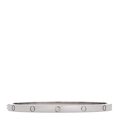 Cartier 18K White Gold Small LOVE Bracelet 16 2 of 8