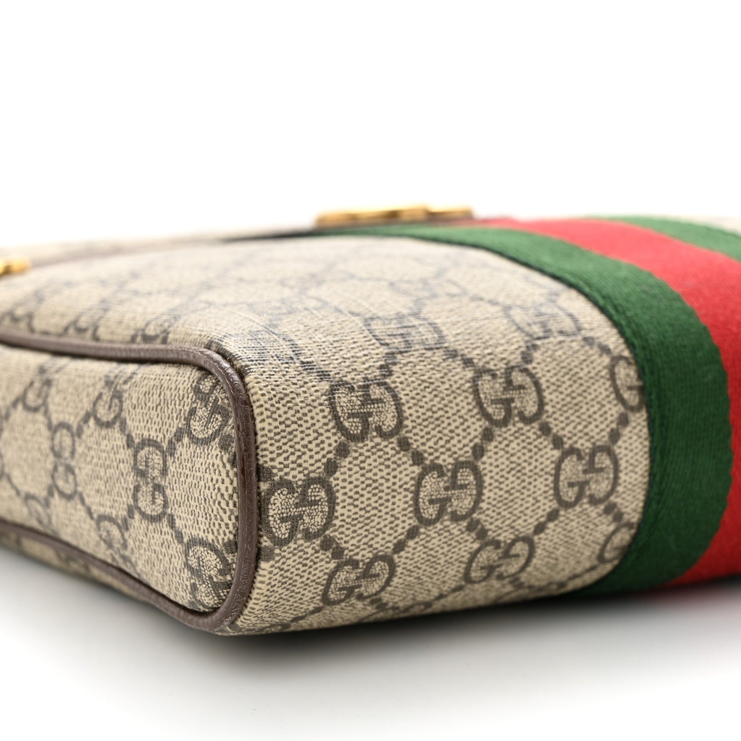GG Supreme Monogram Web Small Ophidia Messenger Bag Brown
