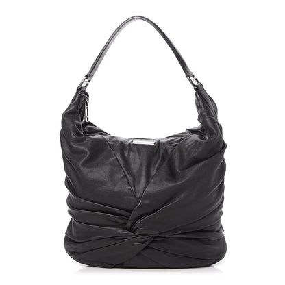 Burberry Lambskin Maggie Soft Knot Hobo Black 1 of 12