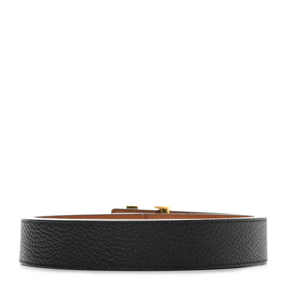 Louis Vuitton Taurillon Calfskin 30mm LV Initiales Reversible Belt 80 32 Black 2 of 5