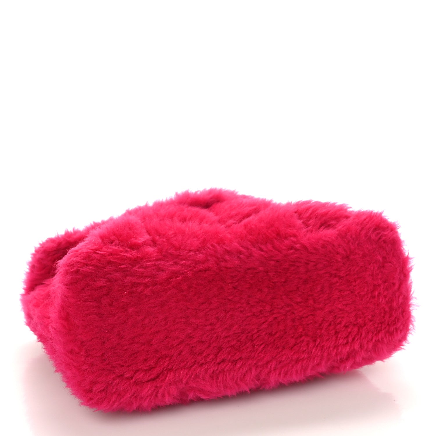 Saint Laurent Merino Shearling Lambskin Quilted Small Loulou Puffer Monogram Chain Satchel Fuchsia 4 of 8