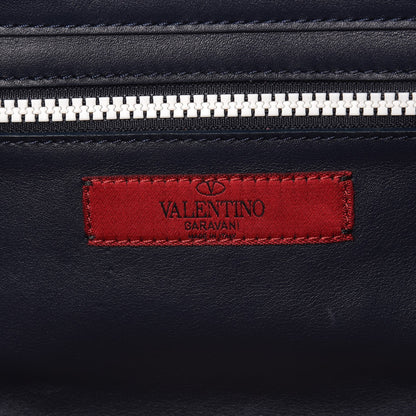 Valentino Garavani Vitello Colorblock Small Free Rockstud Tote Marine Optic White 7 of 8