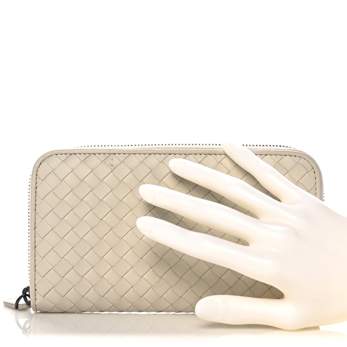 Nappa Intrecciato Zip Around Wallet Limo