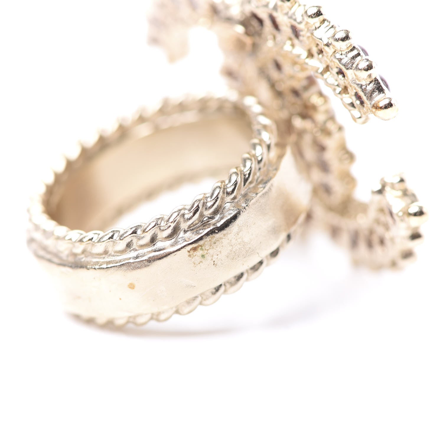 Chanel Enamel CC Ring 6 Red Gold 5 of 6