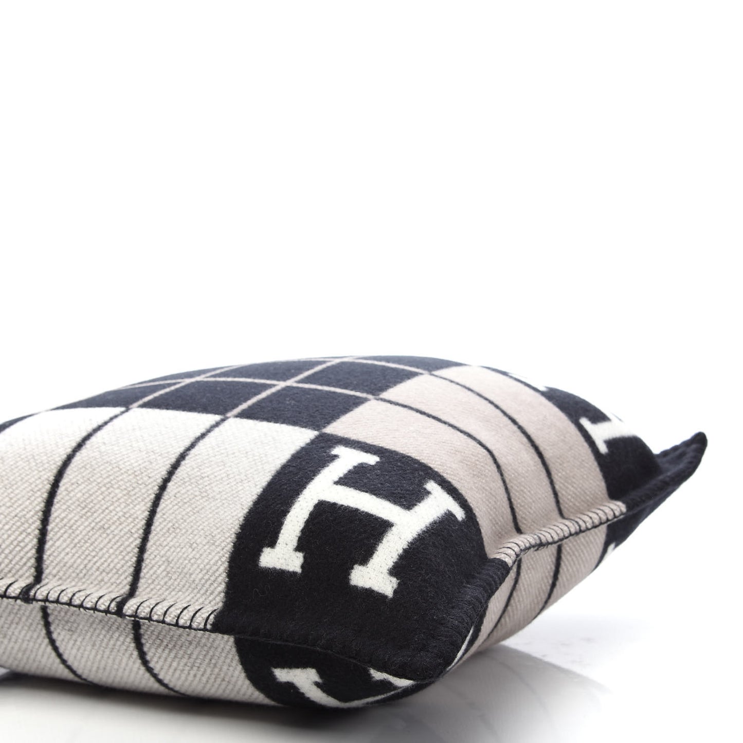 Wool Cashmere Avalon III Pillow PM Ecru Black