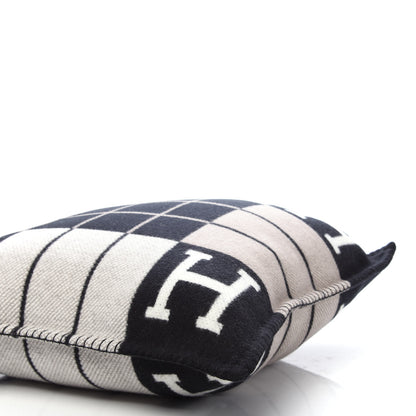 Hermes Wool Cashmere Avalon III Pillow PM Ecru Black 6 of 8