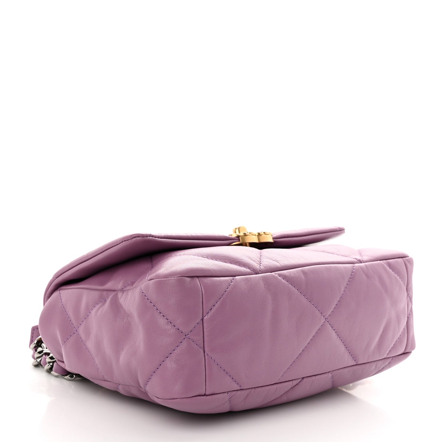 Chanel Lambskin Quilted Medium Chanel 19 Flap Light Purple 4 of 12